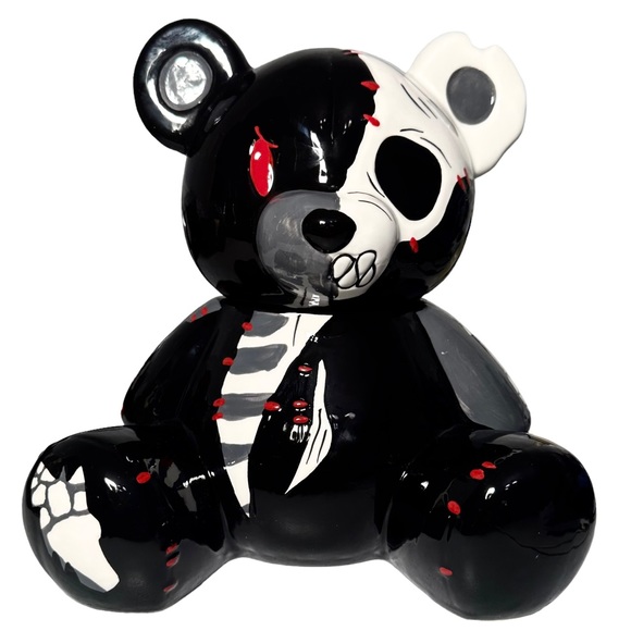 Killstar Cookie Jar Zombie Bear Black w/ Lid Container - Picture 2 of 12